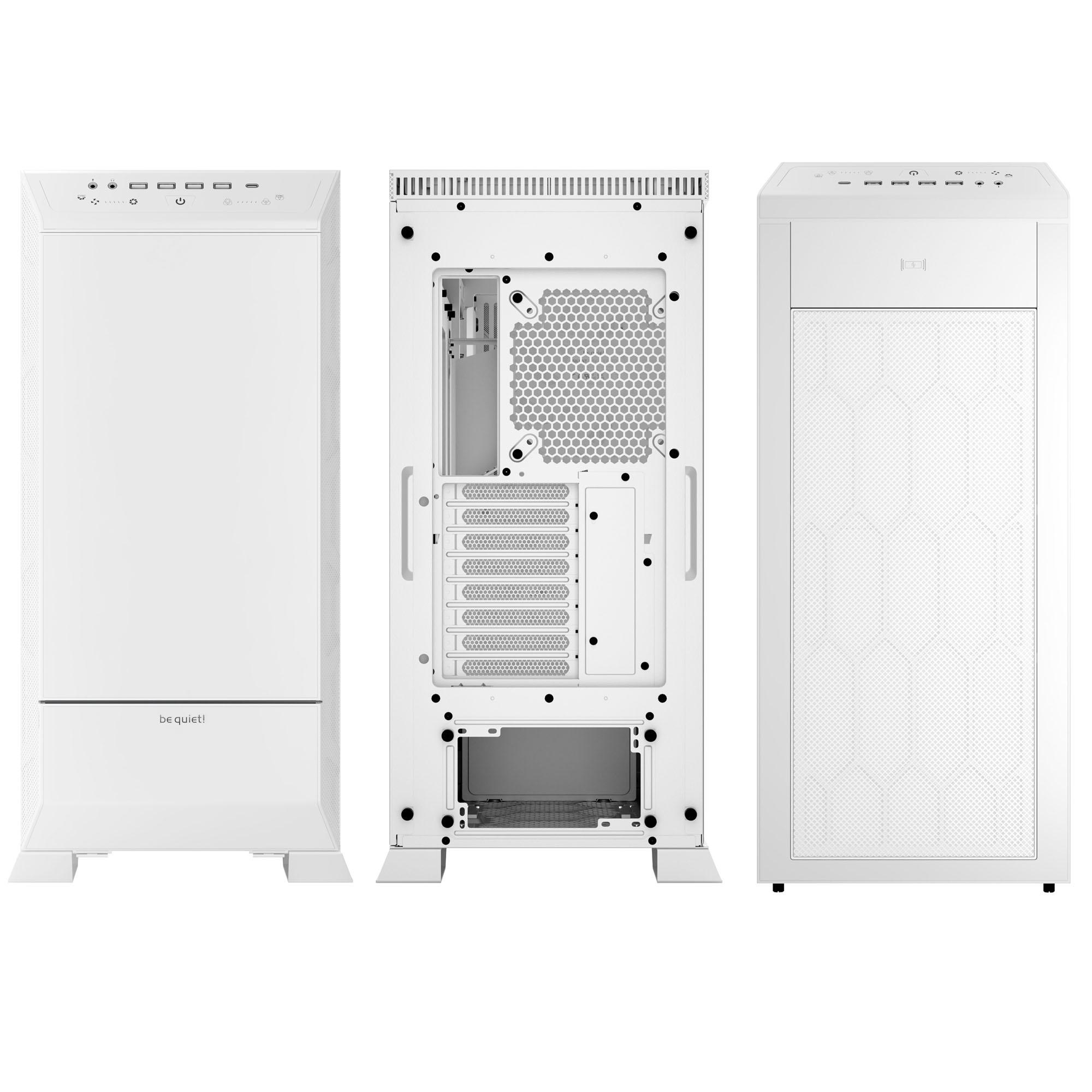 be quiet! Dark Base Pro 901 Full Tower Gaming PC Case, White, 4x USB 3.2 Type A, Interchangeable Top Cover and Front Panel, Tou