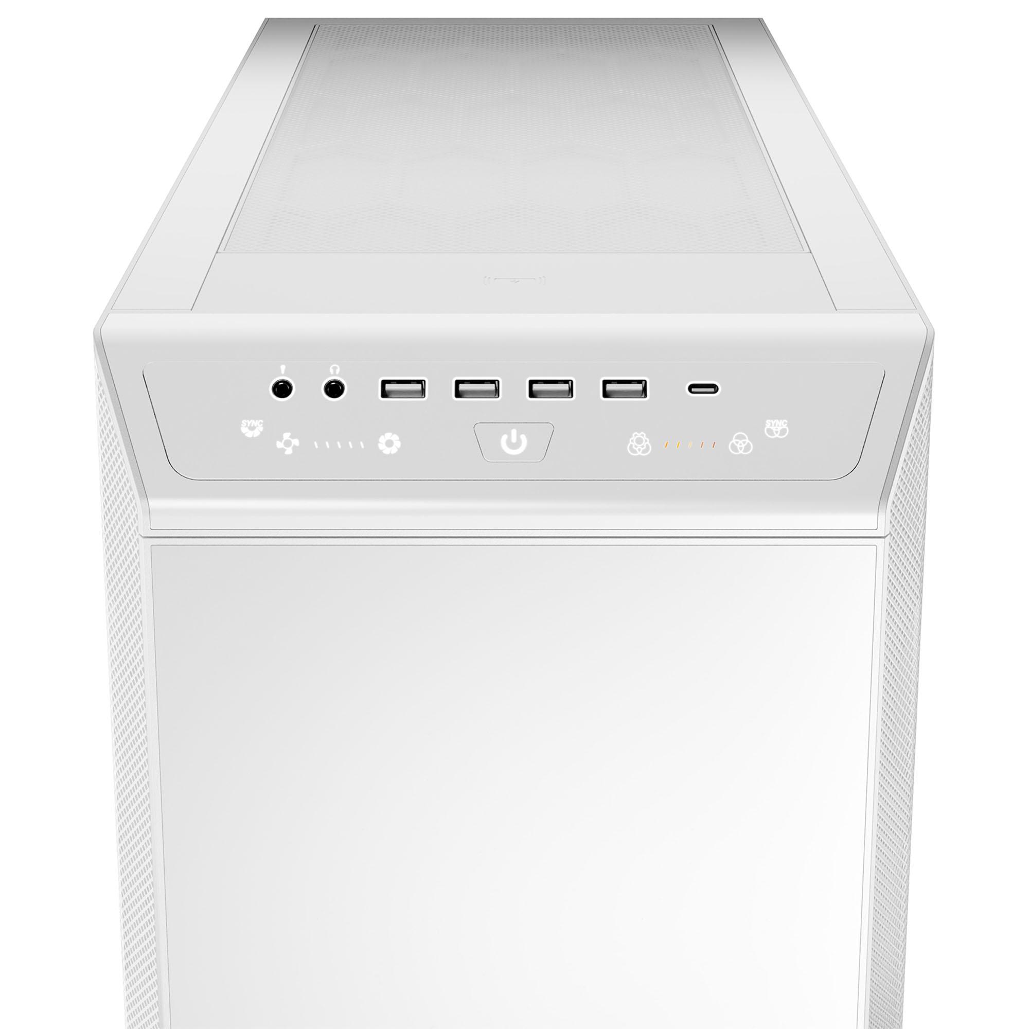 be quiet! Dark Base Pro 901 Full Tower Gaming PC Case, White, 4x USB 3.2 Type A, Interchangeable Top Cover and Front Panel, Tou