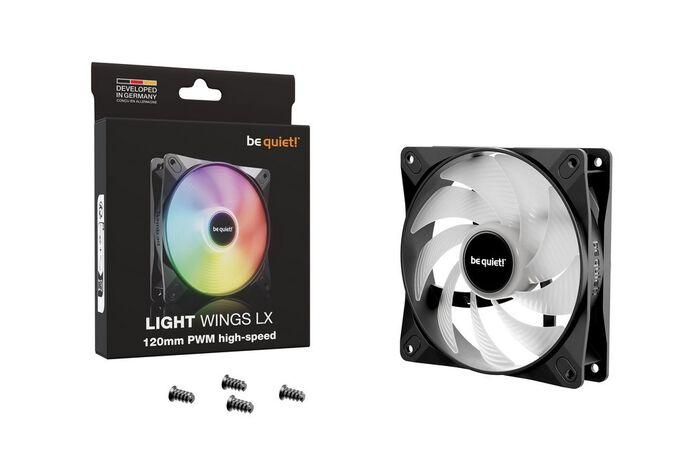 be quiet LIGHT WINGS LX 120mm PWM high-speed Case per computer Ventilatore 12 cm Nero 1 pz