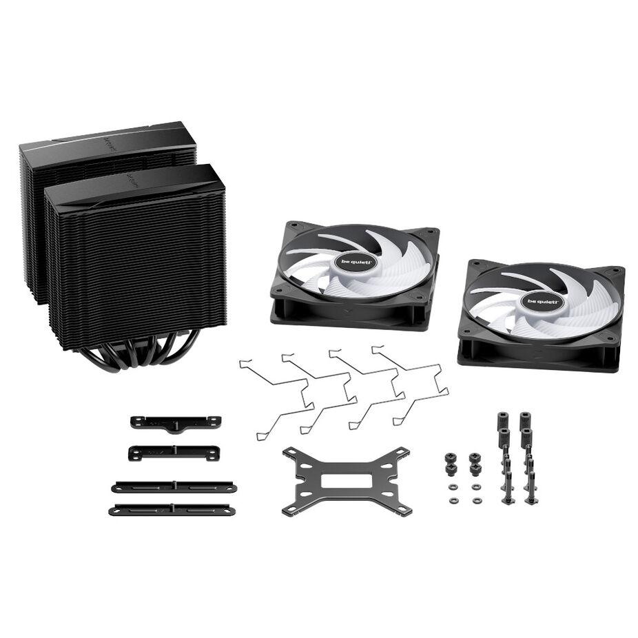 Be Quiet! BK043 Pure Rock Pro 3 LX Black ARGB Heatsink & Fan, Intel & AMD Sockets, 2x Light Wings LX ARGB Fans, 6 High-Performa