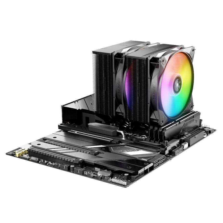 Be Quiet! BK043 Pure Rock Pro 3 LX Black ARGB Heatsink & Fan, Intel & AMD Sockets, 2x Light Wings LX ARGB Fans, 6 High-Performa