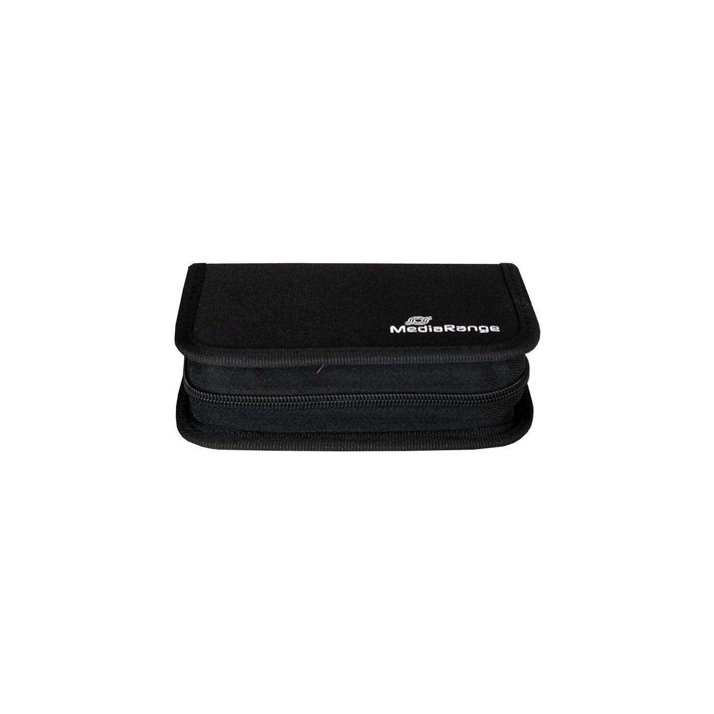 Cartella di archiviazione MediaRange per 6 USB e 3 SD, nylon, nero