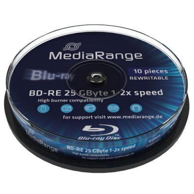 MediaRange BD-RE 25GB 2x riscrivibili, confezione da 10 ECO