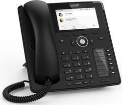 Snom D785N Enterprise IP Phone Black: 12 SIP accounts, 2 PoE Gigabit ports, 6 physical keys, 24 BLF. D785 version WITHOUT BLUET