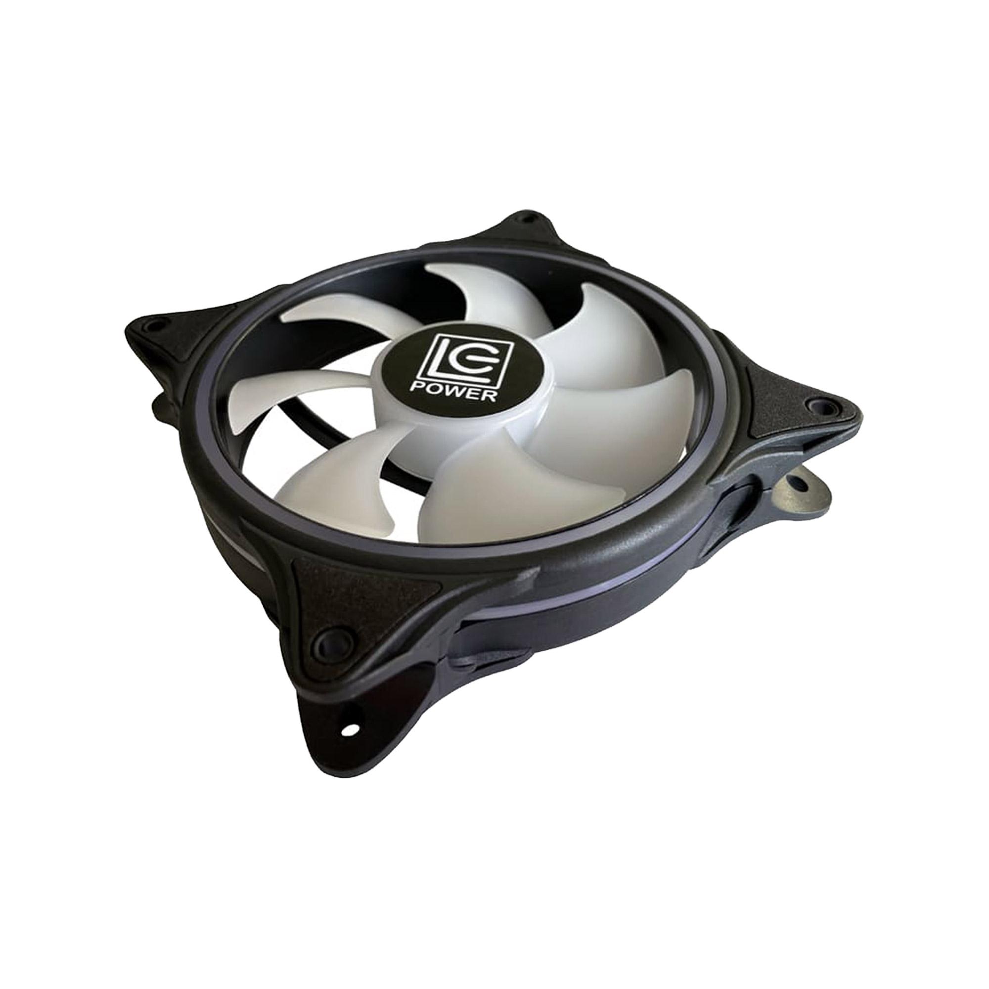 Ventola per case LC-POWER 120mm nera connessione a 6 pin, ARGB-HUB, 800-1300 giri/min