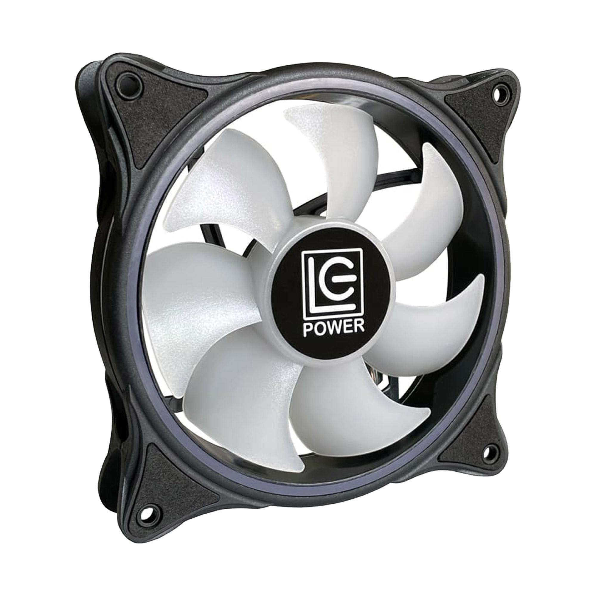 Ventola per case LC-POWER 120mm nera connessione a 6 pin, ARGB-HUB, 800-1300 giri/min