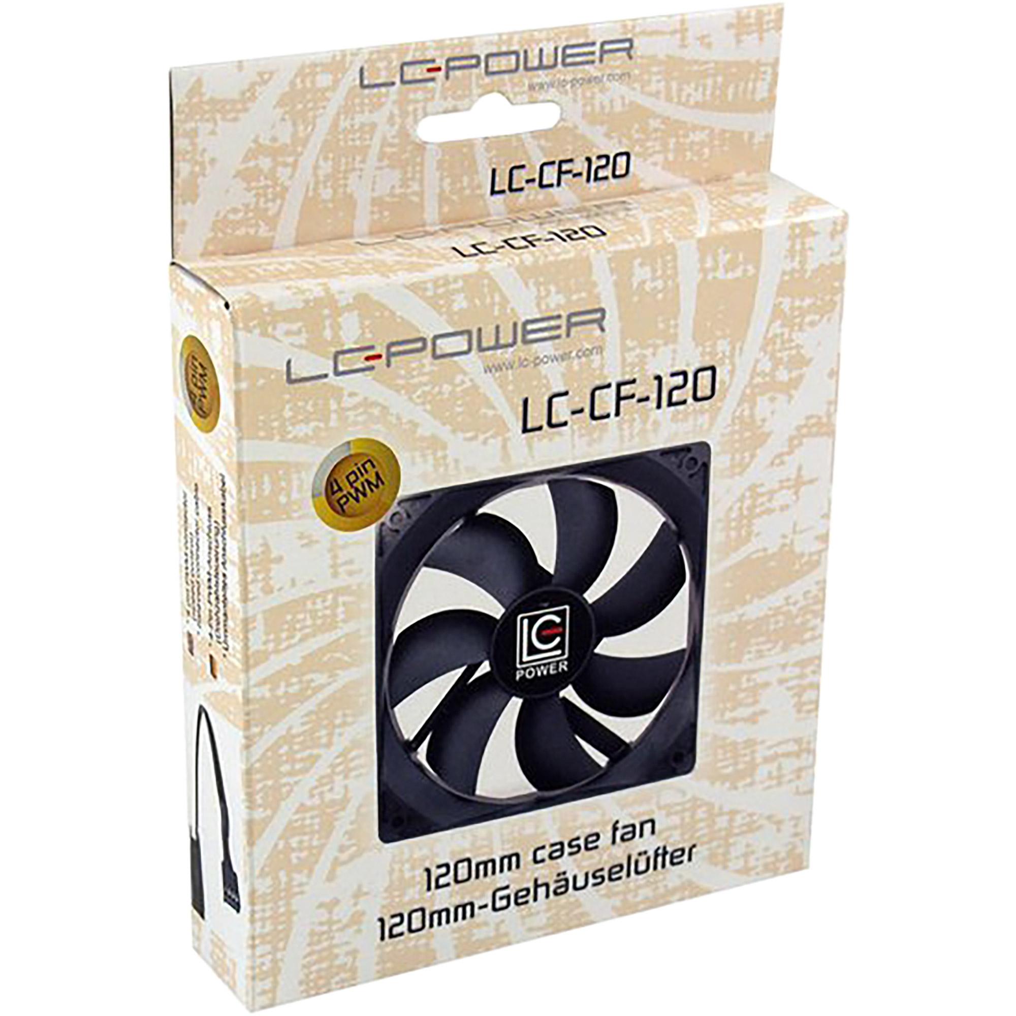 LC Power - Ventola per case - 120 mm - Nero (LC-CF-120)