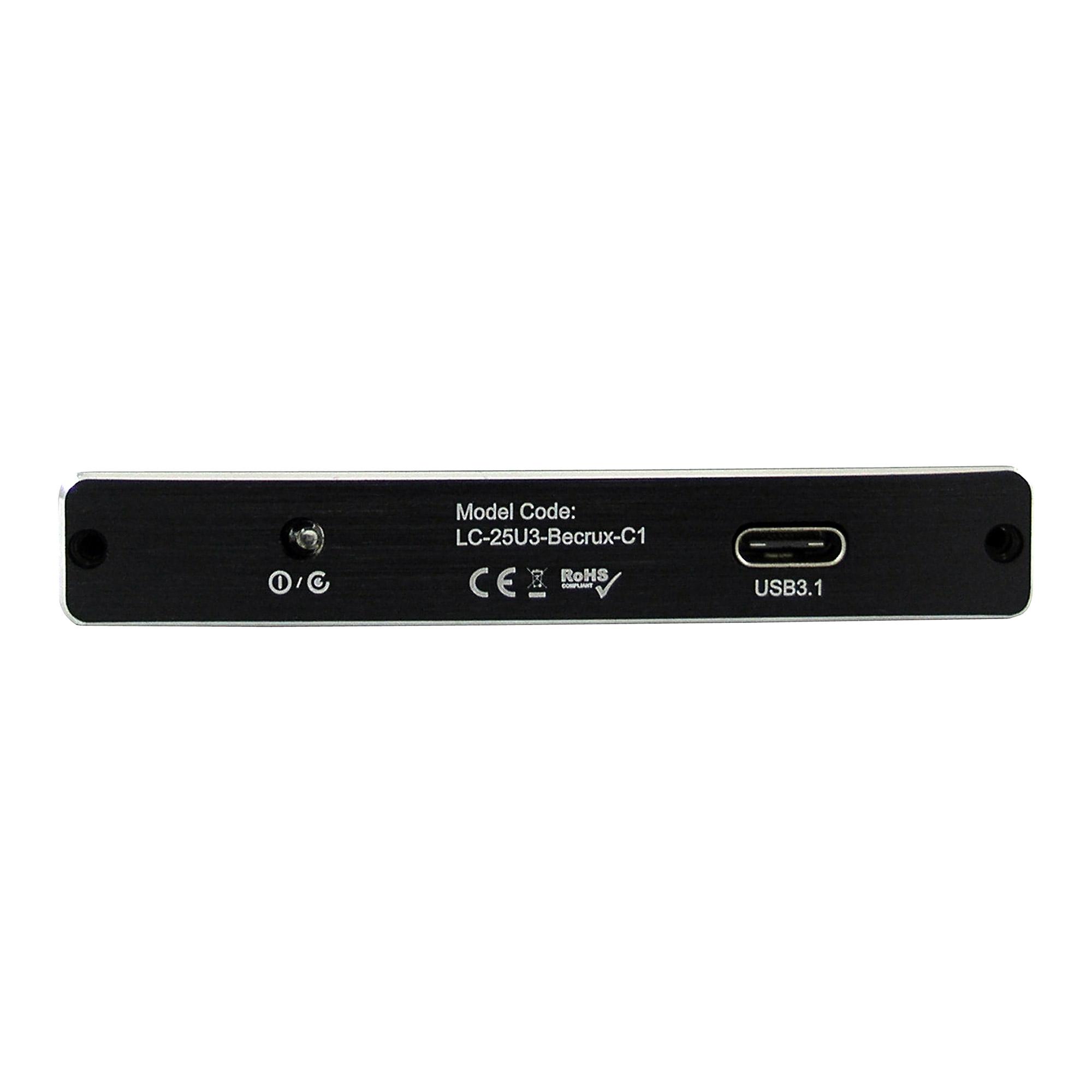 Custodia per HDD USB 3.1 LC-POWER Custodia per HDD USB 3.1.2 Type-C da 2,5'', ESTERNA