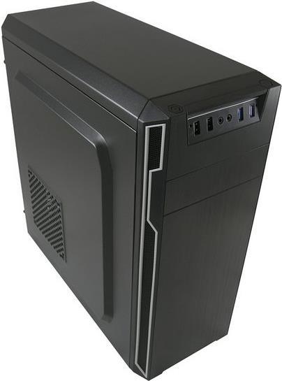 Alloggiamento MidiTower 7038B nero ATX USB3.0/2.0, audio, senza alimentatore