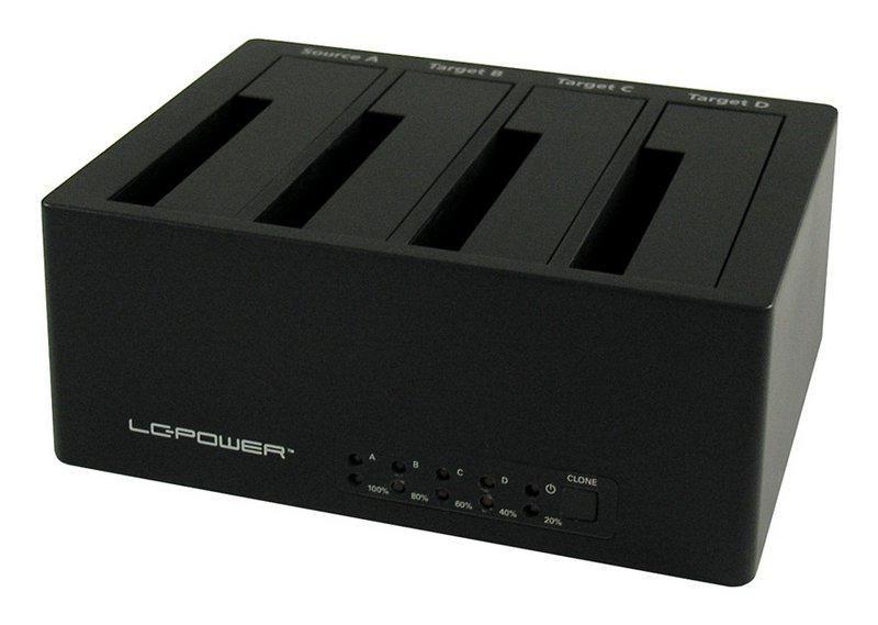 LC-POWER USB3.0 ed eSATA Docking Stat 4 alloggiamenti, 4x2,5''/3,5'' SATA HDD/SSD