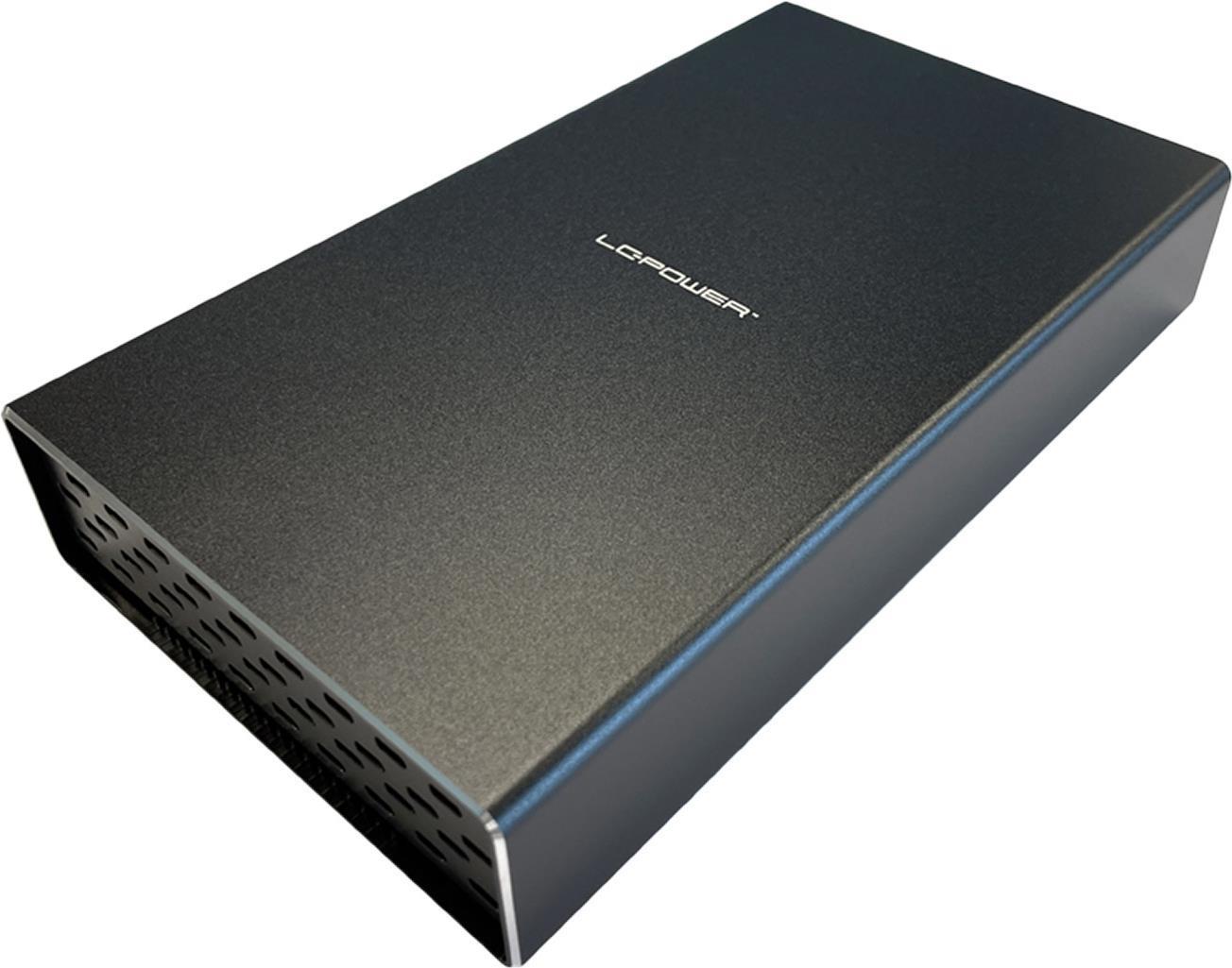 Docking station LC-POWER USB3.2 nero, f.3.5''-HDD e NVMe-M.2-SSD, USB
