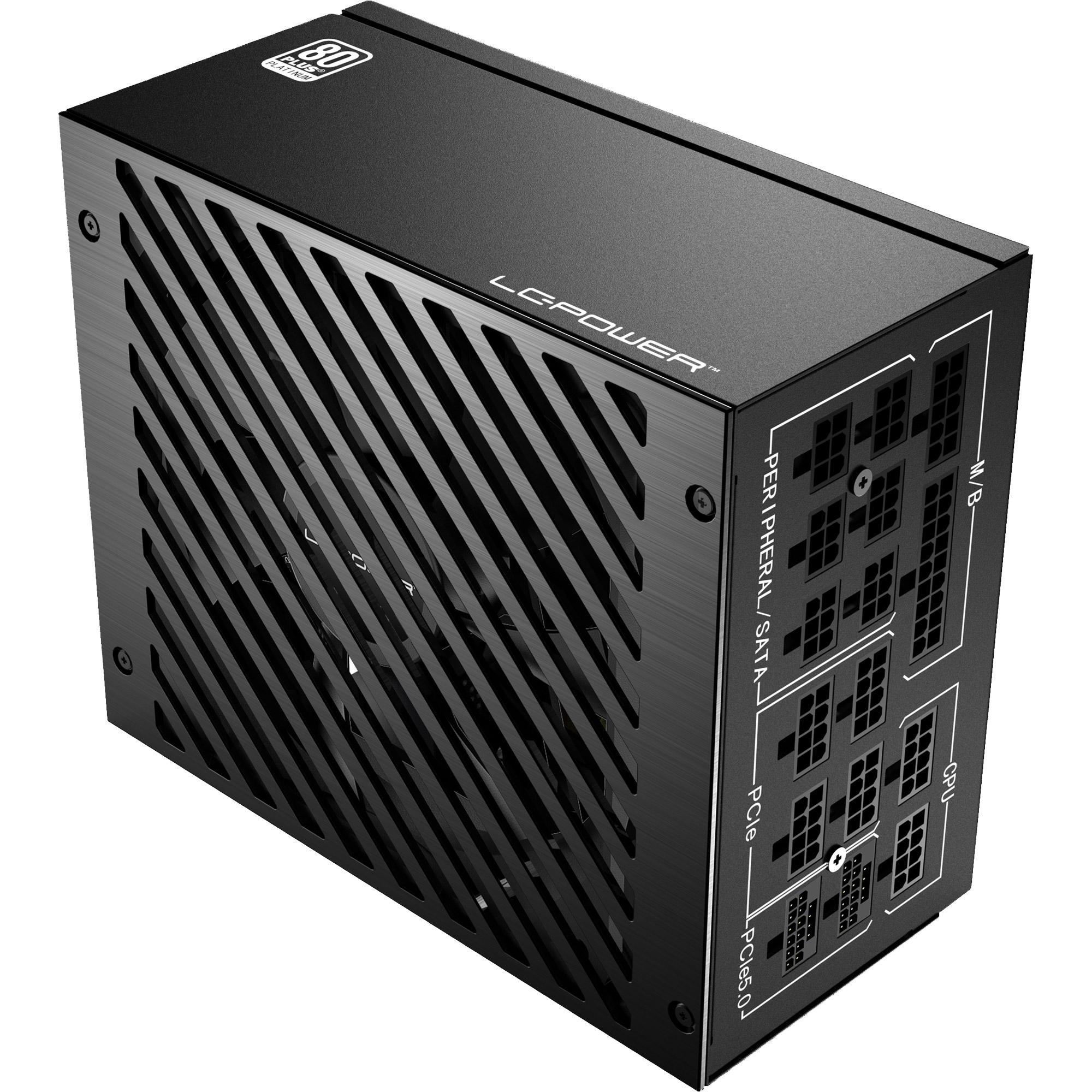 LC-Power LC1200P V3.0 alimentatore per computer 1200 W 20+4 pin ATX ATX Nero (Netzteil ATX 3.0 LC-Power 1200W/135mm 80+ Platinu