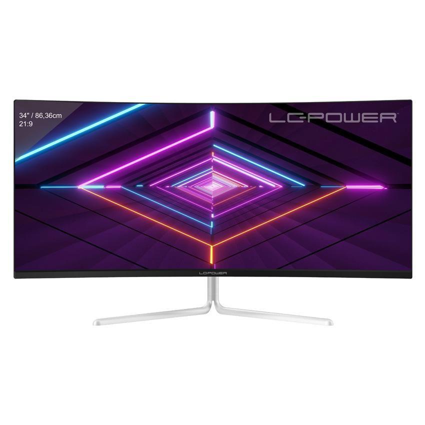 LC-Power LC-M34-UWQHD-100-C-V3 Monitor PC 86,4 cm [34] 3440 x 1440 Pixel UltraWide Quad HD LCD Bianco (Dis 34 LC-Power LC-M34-U