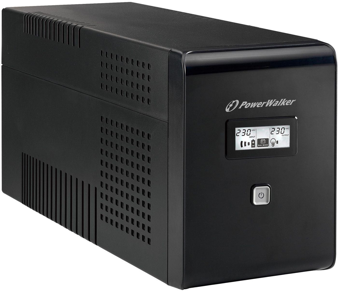 PowerWalker VI 2000 LCD 2 kVA 1200 W 2 presae AC (VI 2000 LCD UPS 2000VA/1200W - Line-Interactive with 2x - Schuko 2x IEC outl