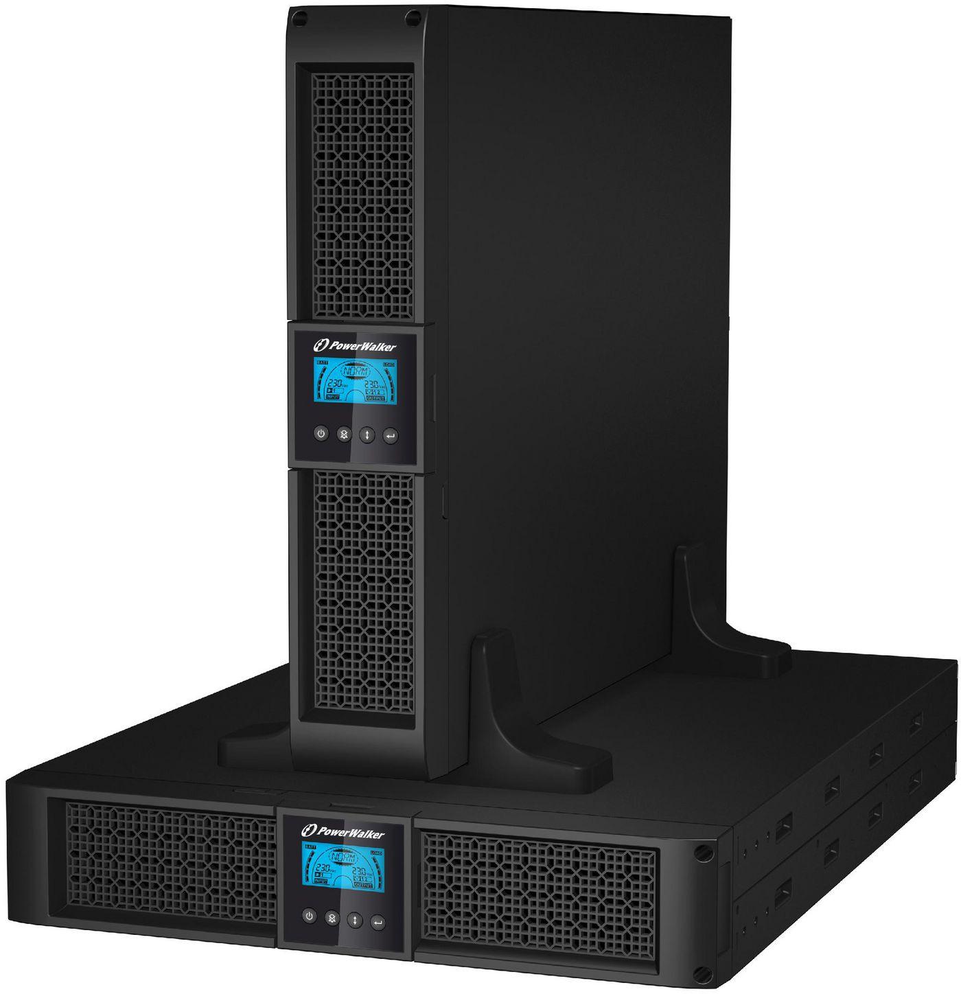 PowerWalker VI 3000RT LCD 3 kVA 2700 W 9 presae AC (VI 3000 RT HID UPS 3000VA/ - 10120024 2700W Rack & Tower - 2-in-1 - Warrant