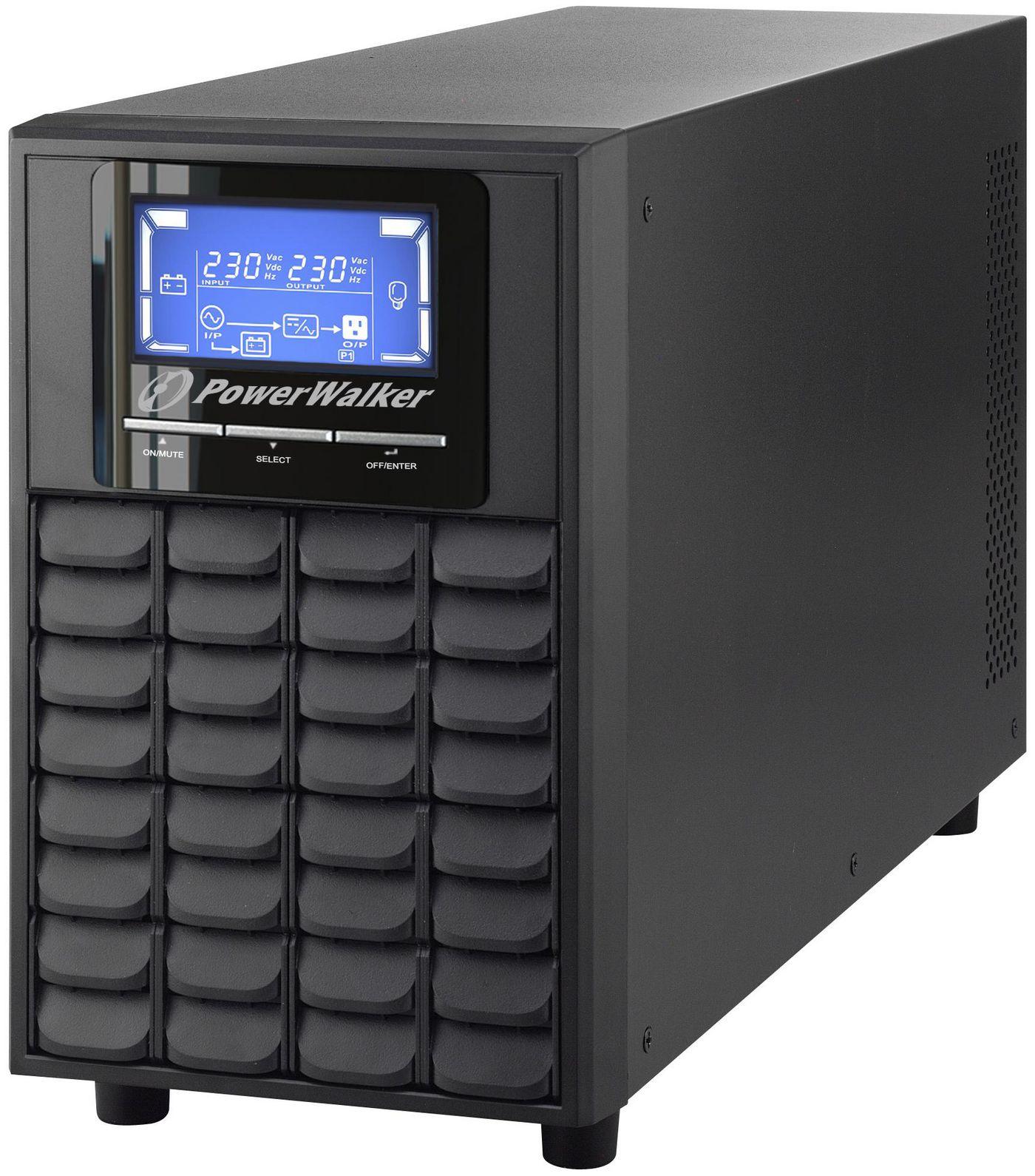 PowerWalker VFI 2000C LCD gruppo di continuitÃƒÆ’Ã‚Â  [UPS] Doppia conversione [online] 2 kVA 1600 W 4 presa[e] AC (V