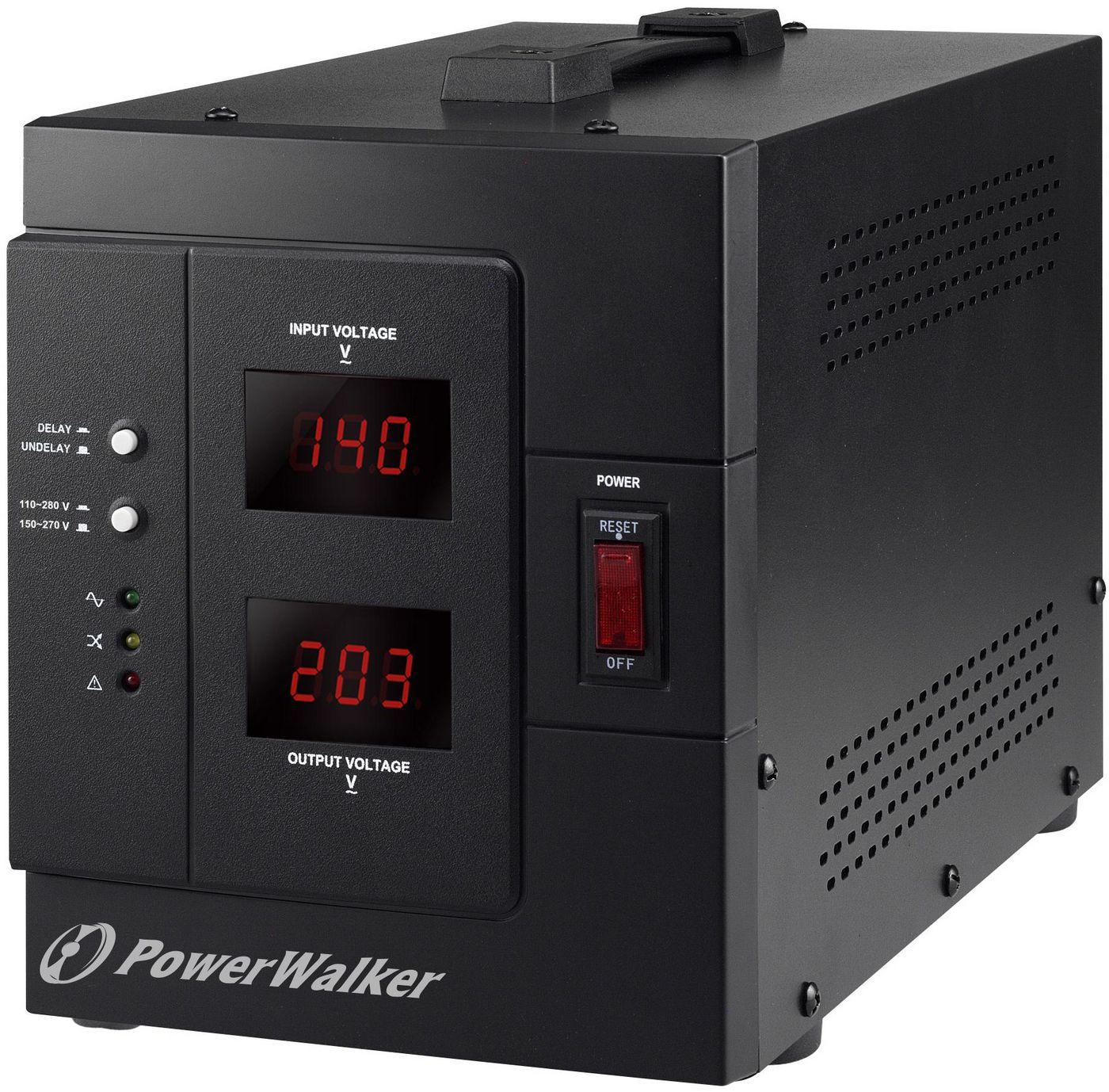 PowerWalker AVR 3000/SIV regolatore di tensione 230 V Nero (AVR 3000/SIV VoltageRegulator - 3000A/2400W - Automatic Voltage Reg
