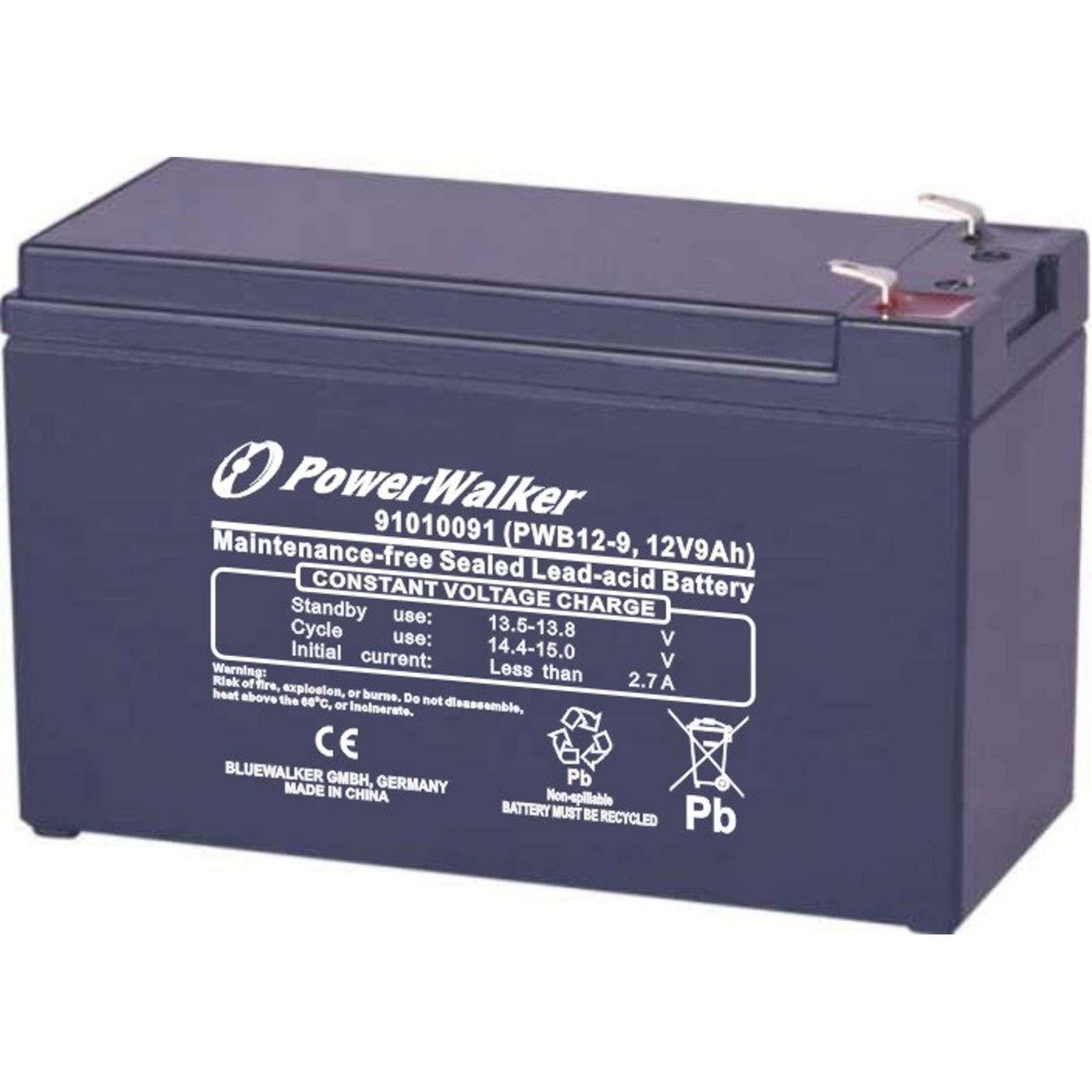 PowerWalker PWB12-9 Acido piombo VRLA 12 V 9 Ah (Battery 12V/9Ah PWB12-9 - PowerWalker - Warranty 12M)