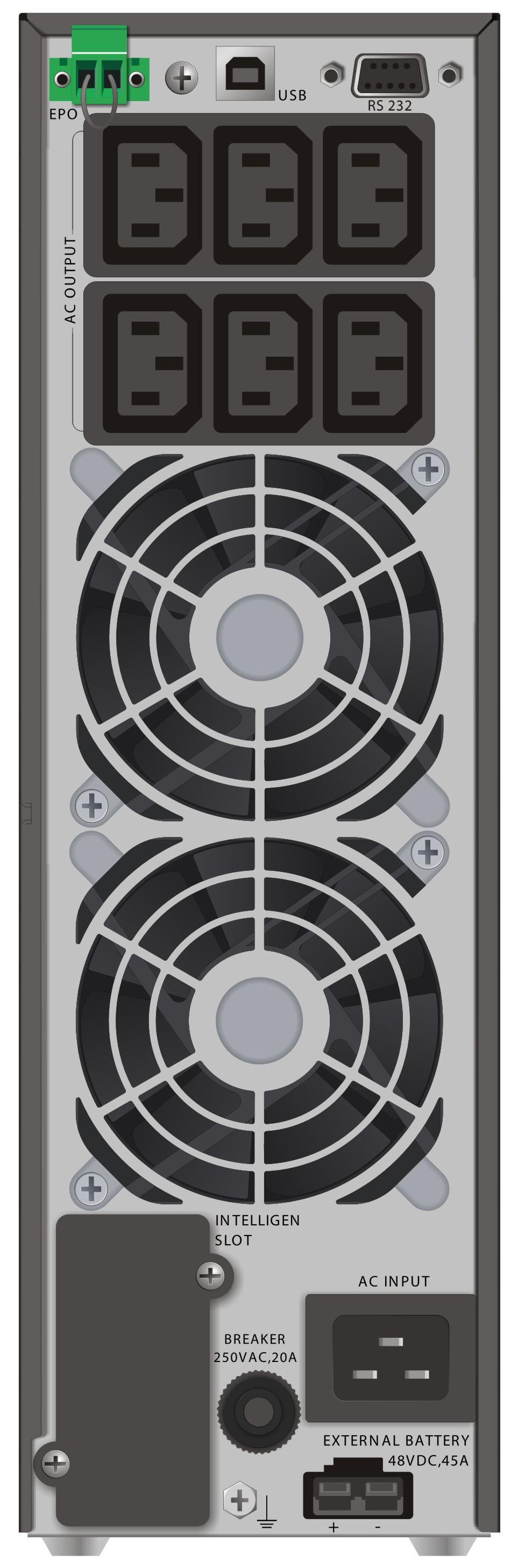 PowerWalker VFI 2000 TGS Doppia conversione online 2 kVA 1800 W 6 presae AC (VFI 2000 TGS - UPS 2000VA/1800W - Online designed