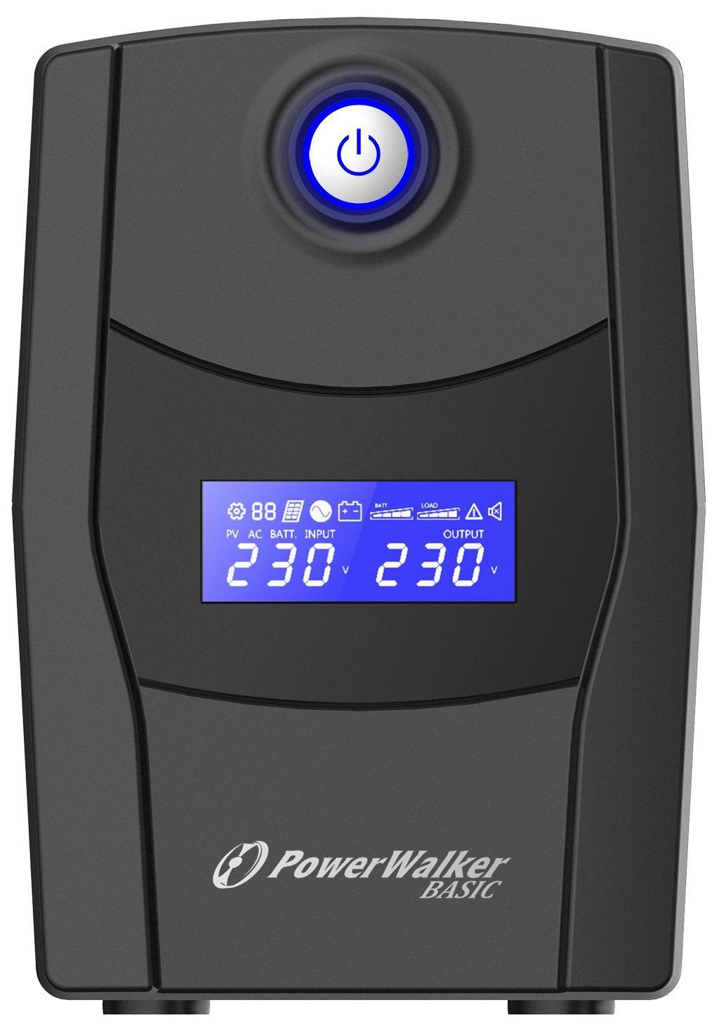 PowerWalker VI 800 STL A linea interattiva 08 kVA 480 W 2 presae AC (Basic VI 800 STL - UPS 800VA/480W - Line Interactive HID d
