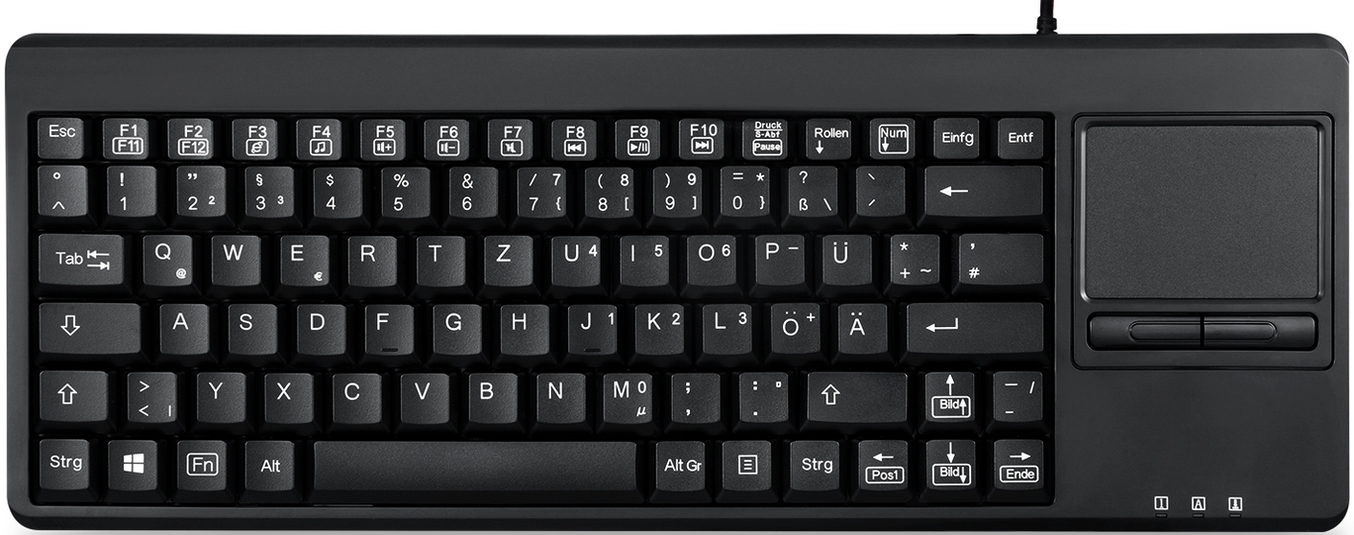 Tastiera sostitutiva DE + touchpad USB per 19