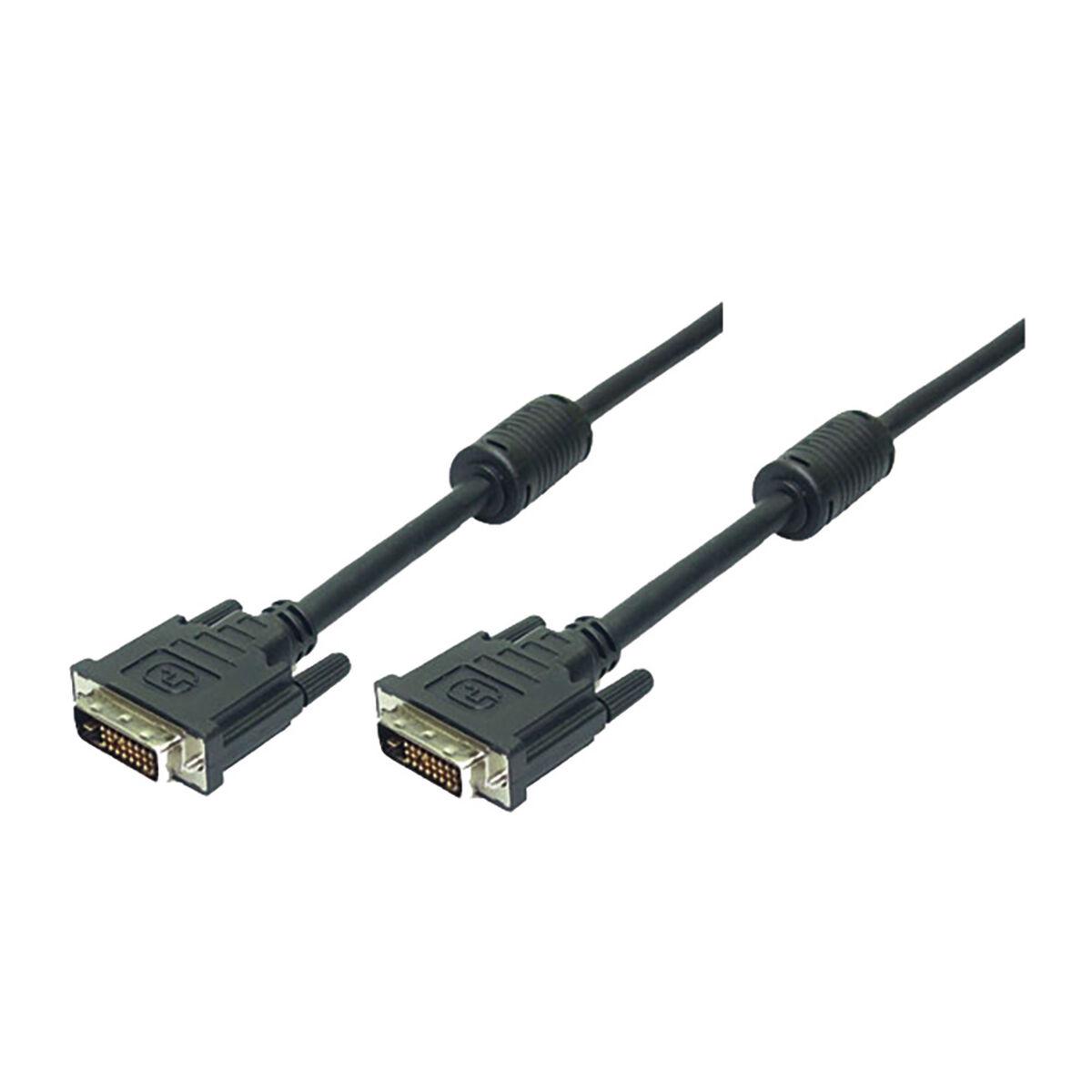 LogiLink Kabel DVI 2x Stecker Mit Ferritkern Schwarz 3 metri CD0002