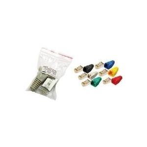 Plug Logilink RJ45, Kat.5E, con becco di protezione da kink, spina modulare grigia 8p8c per cavi rotondi, contatti placcati in