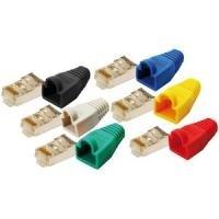 Plug logilink RJ45, Kat.5E, con becco di protezione da kink, plug modulare blu 8p8c per cavi rotondi, contatti placcati in oro