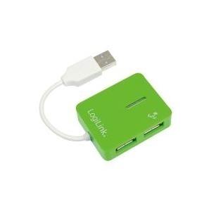 Logilink USB 2.0 HUB a 4 porte verde ''Smile'', max