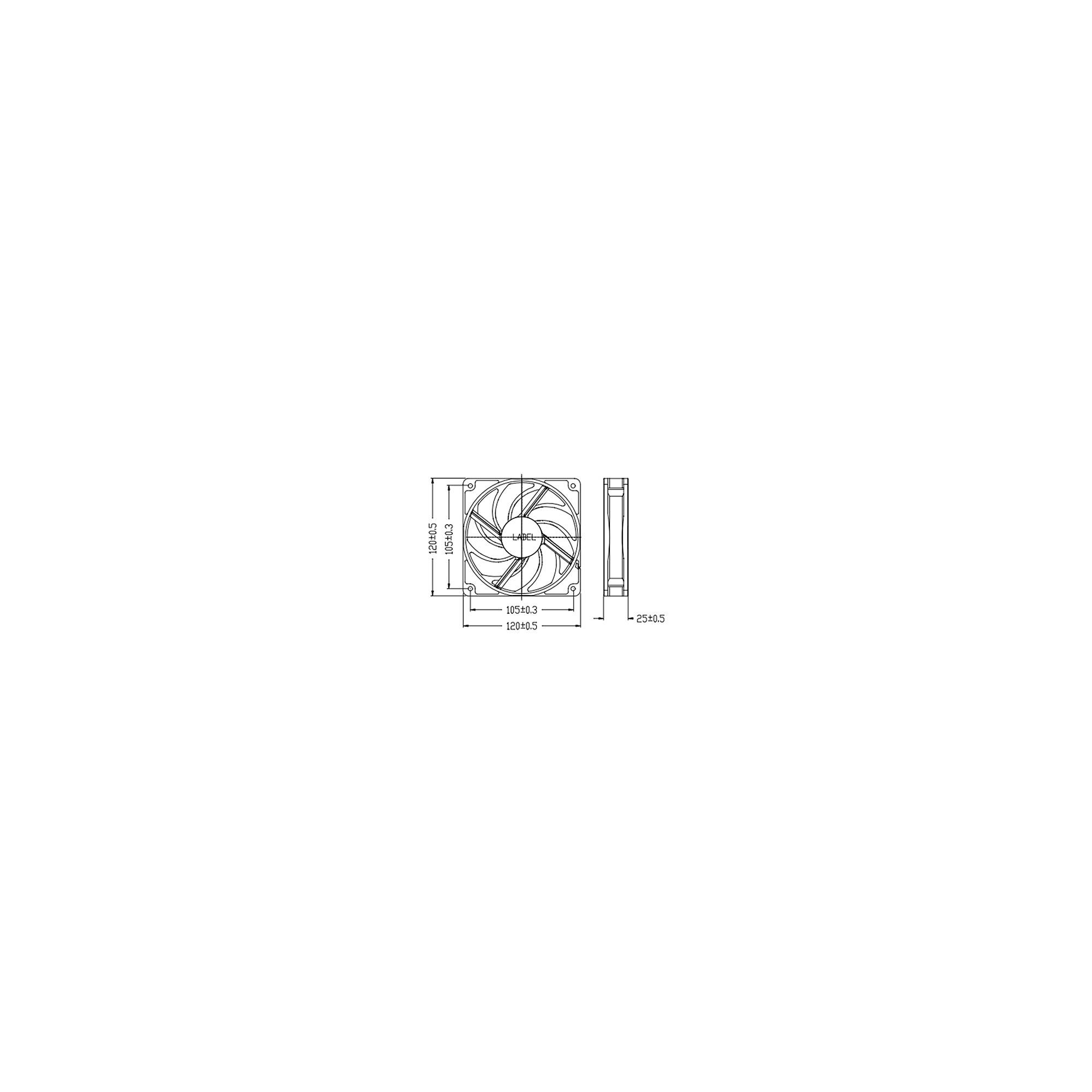 Titan KUKRI TFD-14025H12ZP/KU(RB) - ventola del case - 140 mm