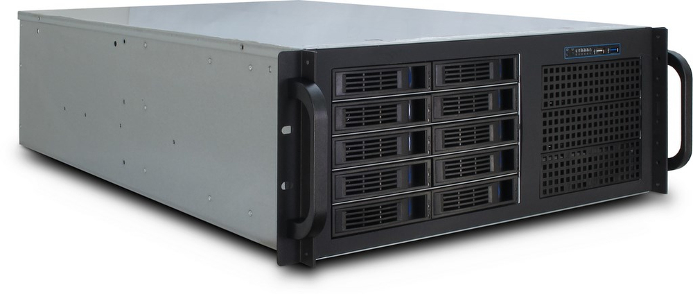Custodia 19'' IPC 4U-4410 Rack 4U, nera, senza alimentatore, USB3/2.0