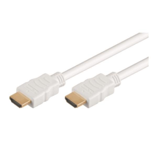 M-Cab 7003014 cavo HDMI 5 m HDMI tipo A Standard Bianco (HDMI CABLE 4K30HZ 5M WHITE - HDMI HIGH SPEED W/E CABLE)