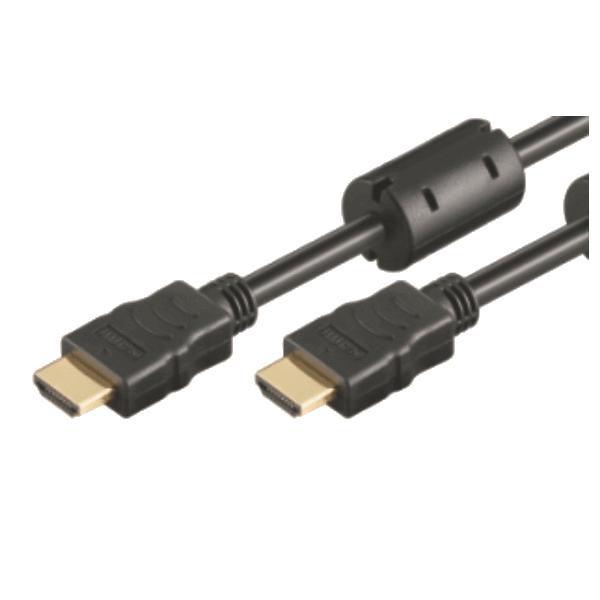 M-Cab 7003018 cavo HDMI 5 m HDMI tipo A Standard Nero (HDMI CABLE 4K30HZ 5M W/CORES - HDMI HIGH SPEED W/E CABLE)