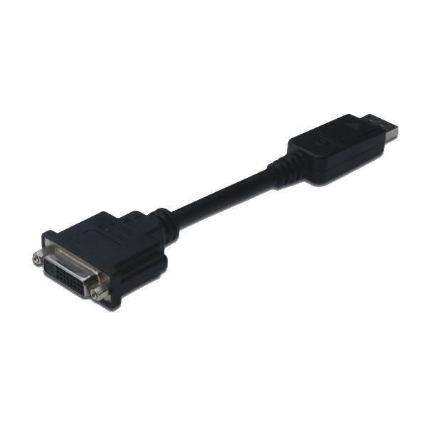 M-Cab 7003508 cavo e adattatore video 015 m DisplayPort DVI-I Nero (DP TO DVI CABLE 0.15M BLACK - M/F FULL HD ADAPTER DVI 245)