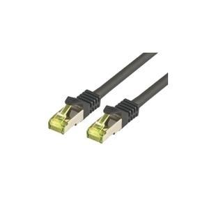 M-Cab CAT7 S-FTP PIMF 0.25m cavo di rete Nero 025 m S/FTP S-STP (CAT7 SFTP RJ45 LSZH 0.25M BLACK - 10GBIT RAW PATCH CABLE)