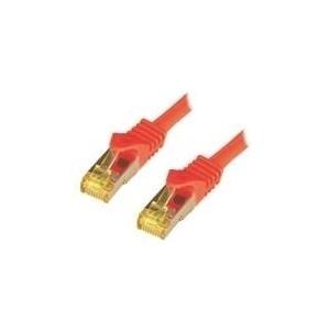 M-Cab 0.5m CAT7 S-FTP cavo di rete Rosso 05 m S/FTP S-STP (CAT7 SFTP RJ45 LSZH 0.5M RED - 10GBIT RAW PATCH CABLE)