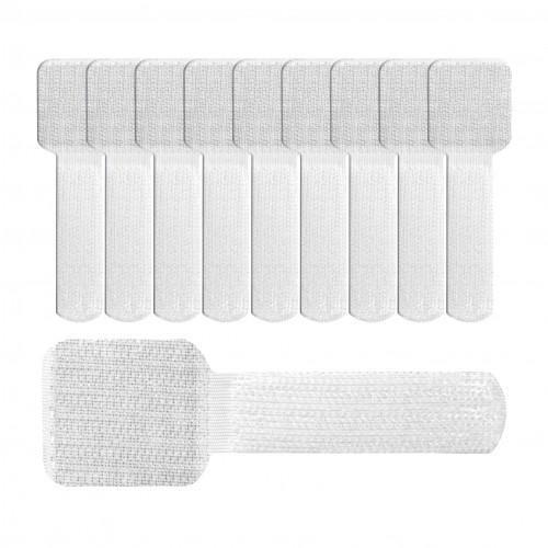 M-Cab Wall Bianco 10pezzo[i] fascetta (LTC Wall Cable Management Clips Self-Adhesive [White])
