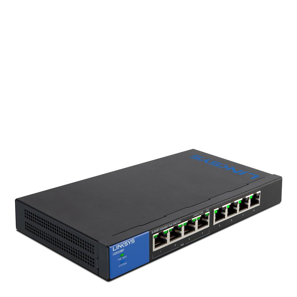 Linksys Business LGS108P Switch 8-porte Gigabit PoE+