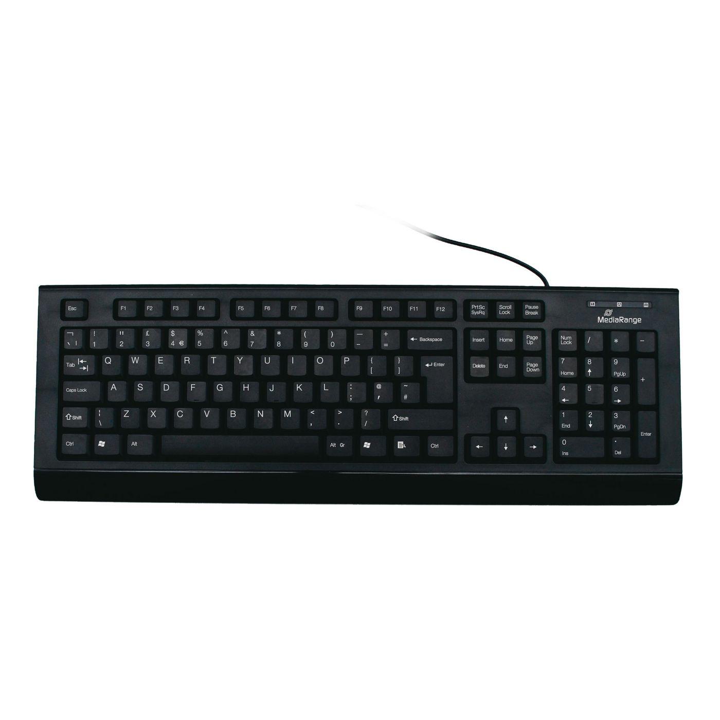 MediaRange MROS101-UK tastiera Universale USB QWERTY Inglese UK Nero (MediaRange Tastatur kabelgebunden QWER)