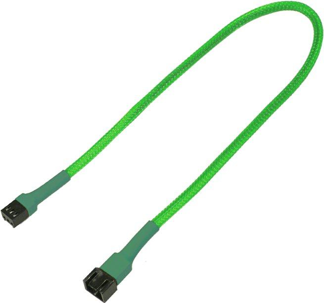 Nanoxia - Cavo di prolunga per alimentazione ventola - Molex 3 pin (W) a Molex 3 pin (M) - 60 cm - verde neon