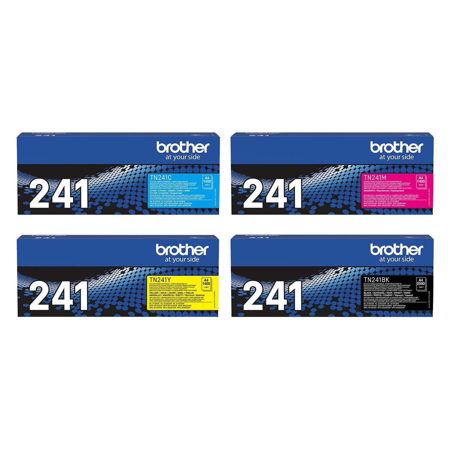 Brother originale TN -241 toner - 4er multipack (TN241C, TN241M, TN241Y, TN241BK) (ciano, magenta, giallo, nero)