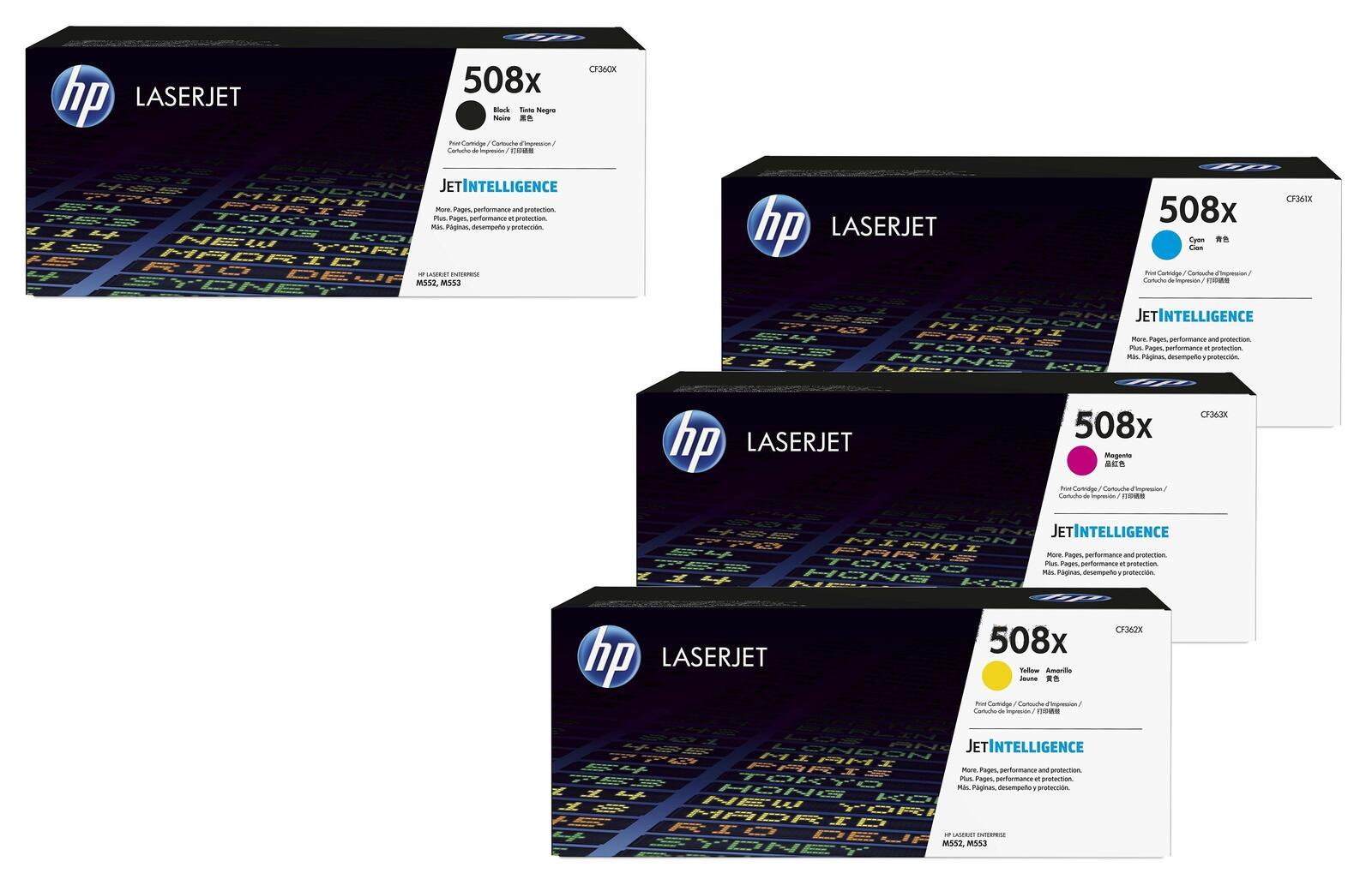 HP Toner da 508x originale HP - 4 multipack (nero, ciano, magenta, giallo)