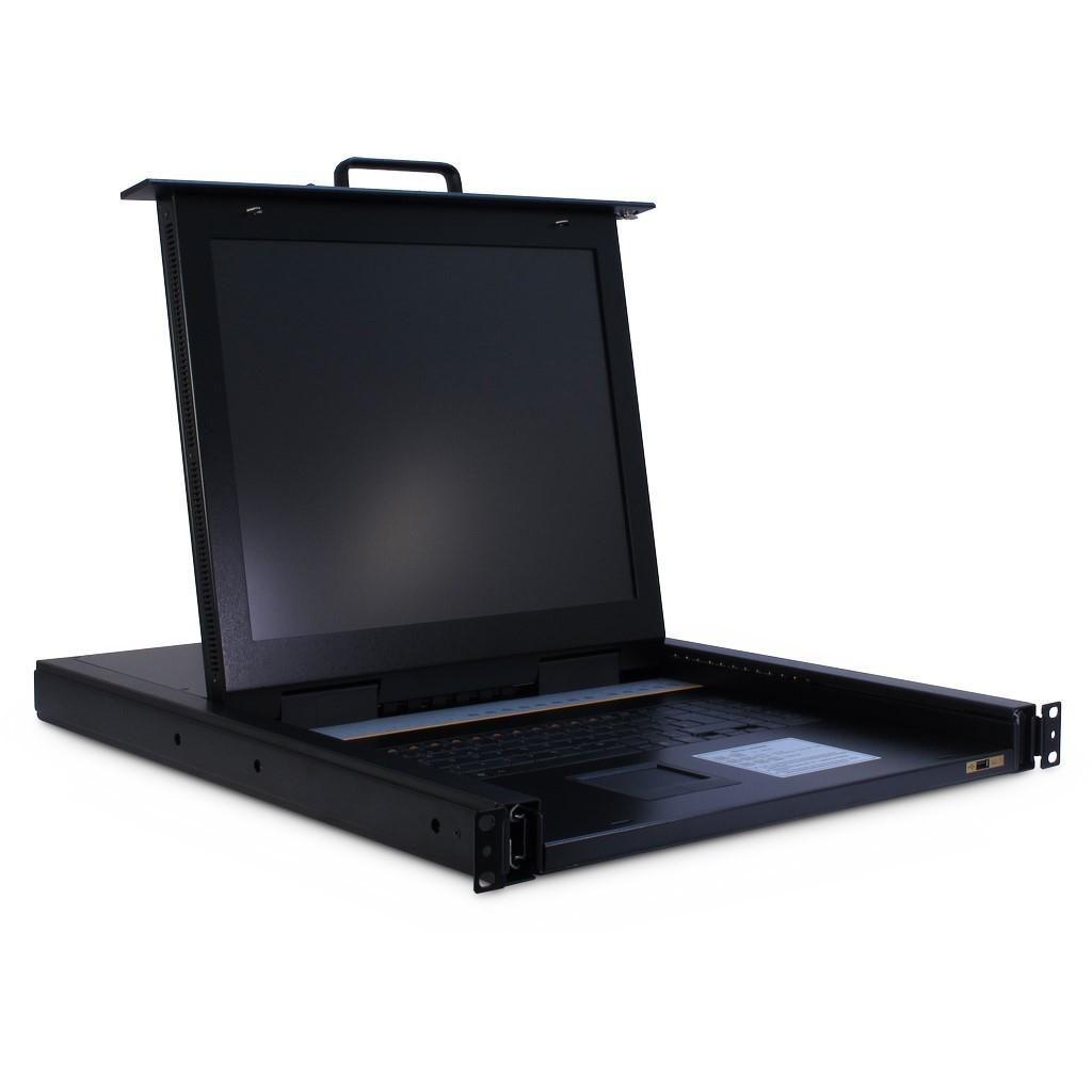Console IPC KVM-1708 LED 8 porte, con tastiera integrata + monitor LED 17''