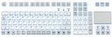 GETT TKS-105c-TOUCH-FP-4HE - tastiera - con touchpad - montabile su rack - USB - Tedesco