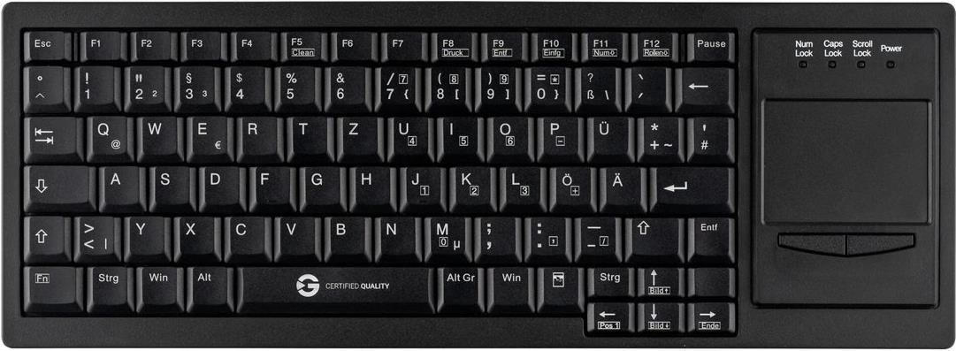 Ottieni CleanType Xtra Touch WL Cavo Tastiera con TouchPad Colore Black Layout - Get CleanType Xtra Touch WL Wireless Tastiera