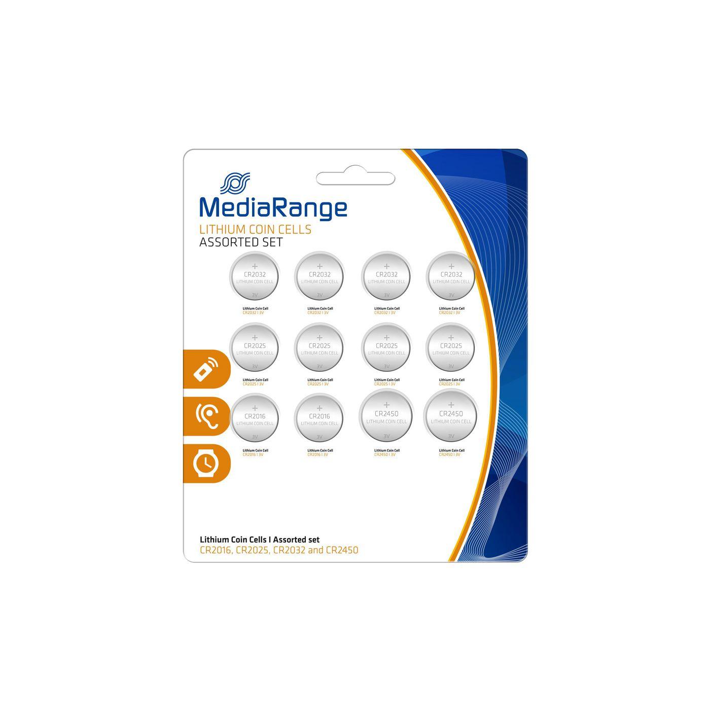 MediaRange MRBAT139 household battery Single-use battery Litio (MEDIARANGE LITHIUM COIN CELLS CR2016/25/32/50 12 PACK)