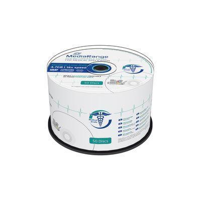 MediaRange DVD-R 4.7GB 120min 16x stampabile, 50pz Cakebox Medical Line