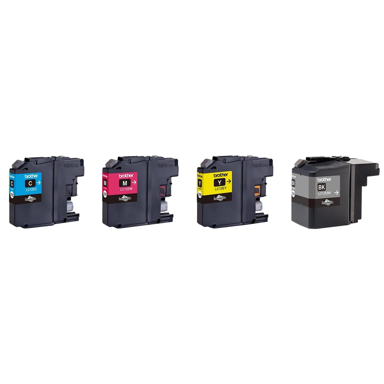 Brother Original LC -12E Cartucce per stampanti -4 -series multipack (ciano, magenta, giallo, nero)