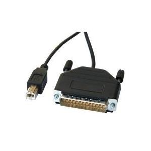CAVO ADATTATORE DA CONNETTORE 25 POLI PARALLELO MASCHIO (PC) A USB TIPO B (STAMPANTE USB)