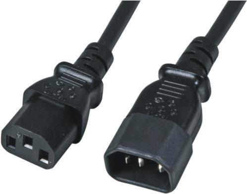 M-Cab 7200469 cavo di alimentazione Nero 1 m Accoppiatore C14 Accoppiatore C13 (1M POWER CORD C13-C14 - BK - EXTENSION F/M 3 X